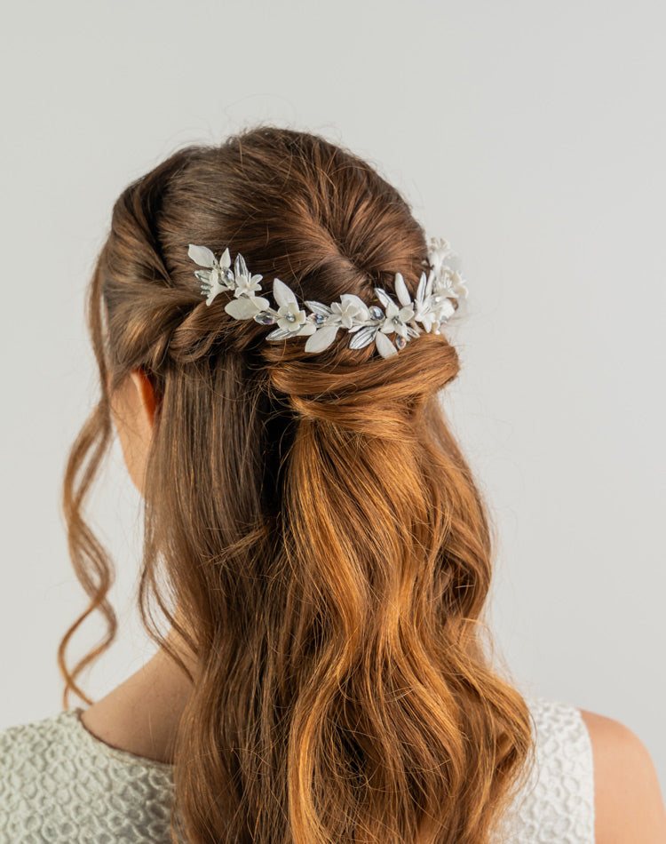 Tocado de flores para novia - Ybela